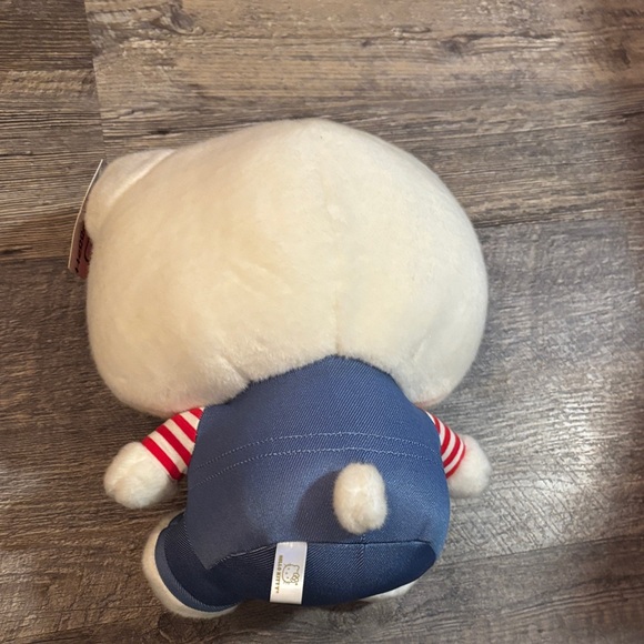 Kidrobot Hello Kitty Plush with Red Bow and Blue Outfit - Picture 5 of 5